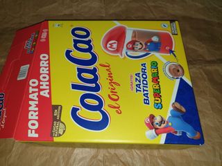 Caja vacía Cola Cao Super Mario