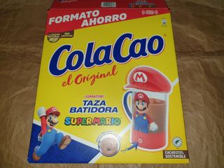 Caja vacía Cola Cao Super Mario
