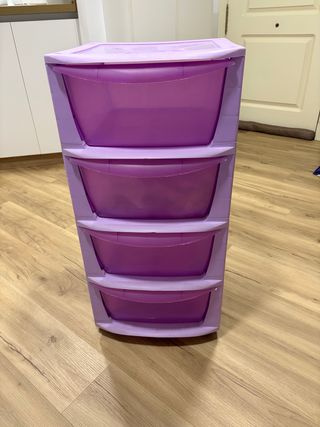 Cajonera de plástico morada
