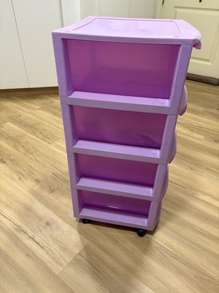 Cajonera de plástico morada