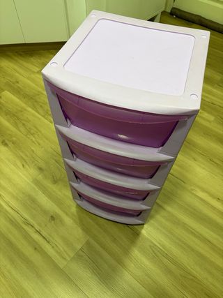 Cajonera de plástico morada