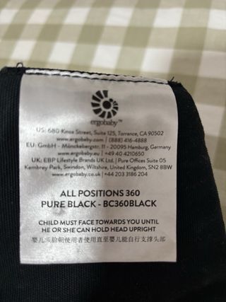 Mochila Ergobaby 360 Pure Black