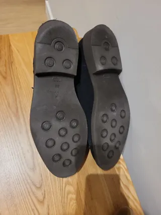 Zapatos cordones ante azul marino T44