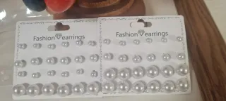 Pendientes de perlas  2 paquetes 48 unidades