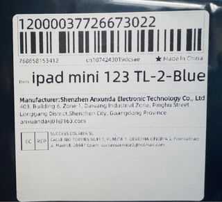 2 Fundas iPad Mini Nuevas (Negra y Azul)