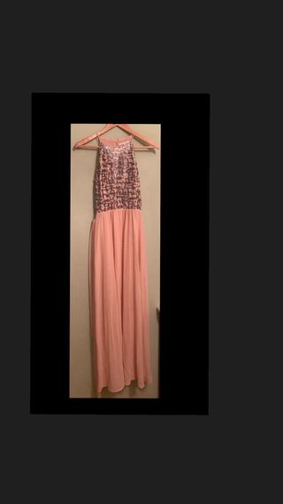 Vestido fiesta Tintoretto lentejuelas rosa