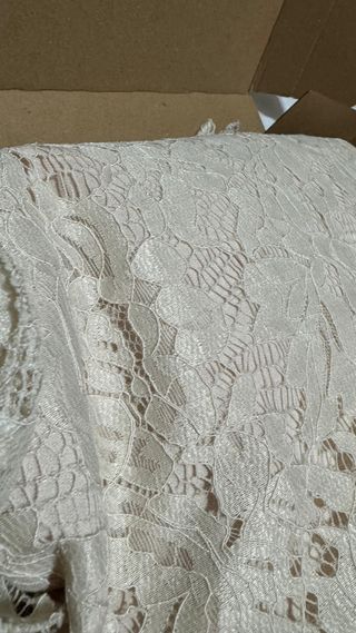 Vestido Flamenca Encaje Crema Talla XS/S