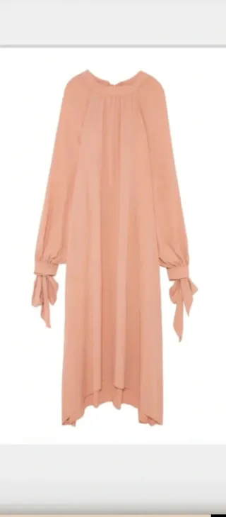 Vestido Zara fluido rosa talla única