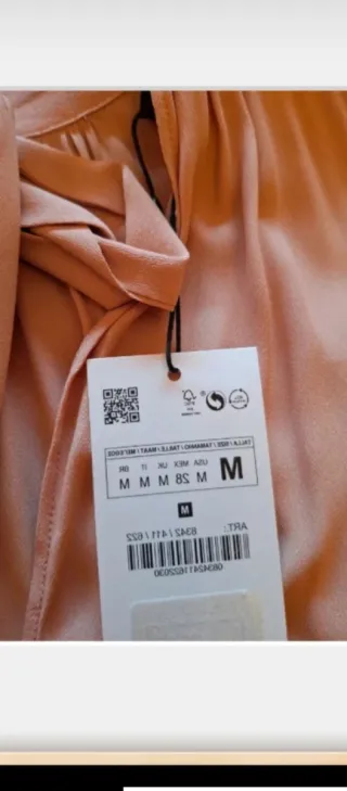 Vestido Zara fluido rosa talla única