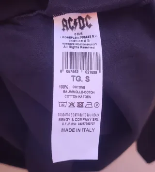 Maglietta ACDC Nuova