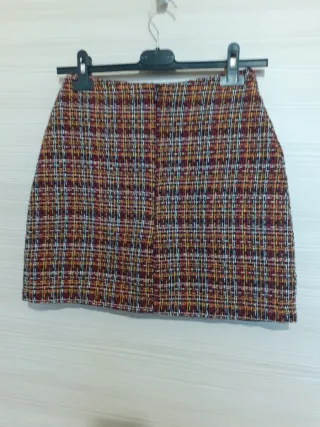 Minigonna vita alta misto cotone