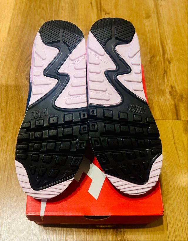 Nike Air Max 90 Cuero Blancas y Rosa Talla 40