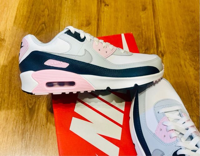 Nike Air Max 90 Cuero Blancas y Rosa Talla 40