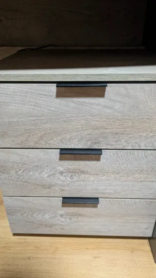 Escritorio Madera Beige/Gris