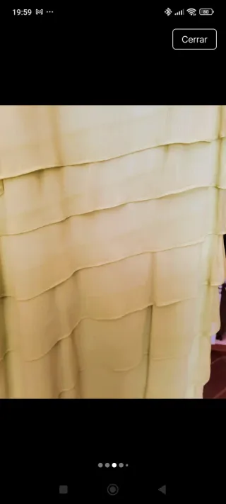 Vestido de ceremonia verde y amarillo