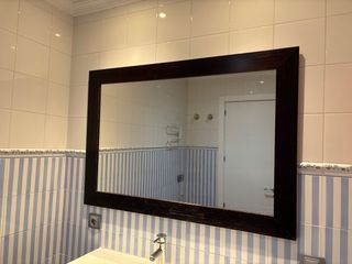 Espejo de madera y cristal