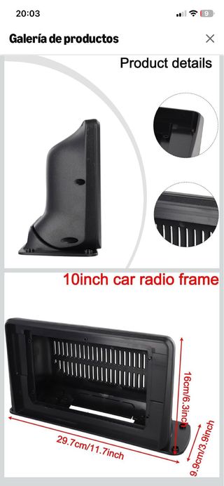 Marco Adaptador Pantalla Universal 10