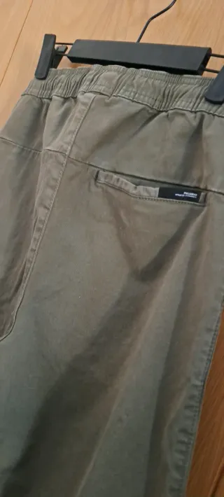 Pantalones Pull&Bear Relaxed Fit Verdes Talla XS