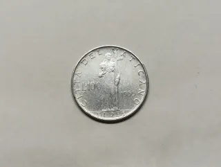 Bonita Moneda Vaticano 100 Liras 1955