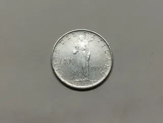 Bonita Moneda Vaticano 100 Liras 1955