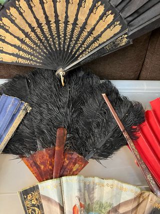 Raccolta di ventagli antichi decorati