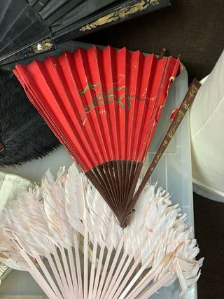 Raccolta di ventagli antichi decorati