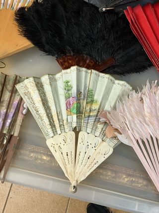 Raccolta di ventagli antichi decorati