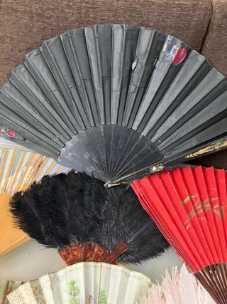 Raccolta di ventagli antichi decorati