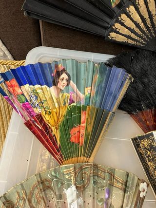 Raccolta di ventagli antichi decorati