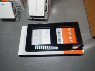 Lote interruptores cristal negro