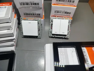 Lote interruptores cristal negro