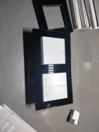 Lote interruptores cristal negro