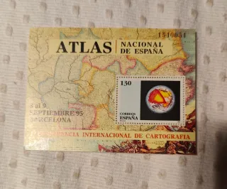 Sello España Atlas Nacional Cartografía 1995