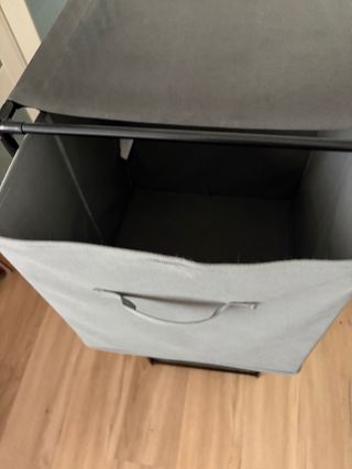 Cajonera de tela gris 3 niveles