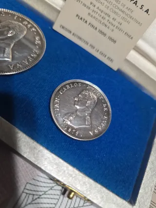 Medallas Numisart Plata Fina Juan Carlos I