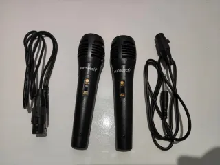 2 Micrófonos Sunstech Negros