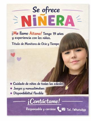 Niñera/ Canguro responsable con experiencia