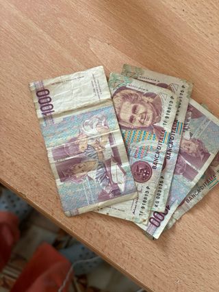 5 Banconote Lire Italiane 1000