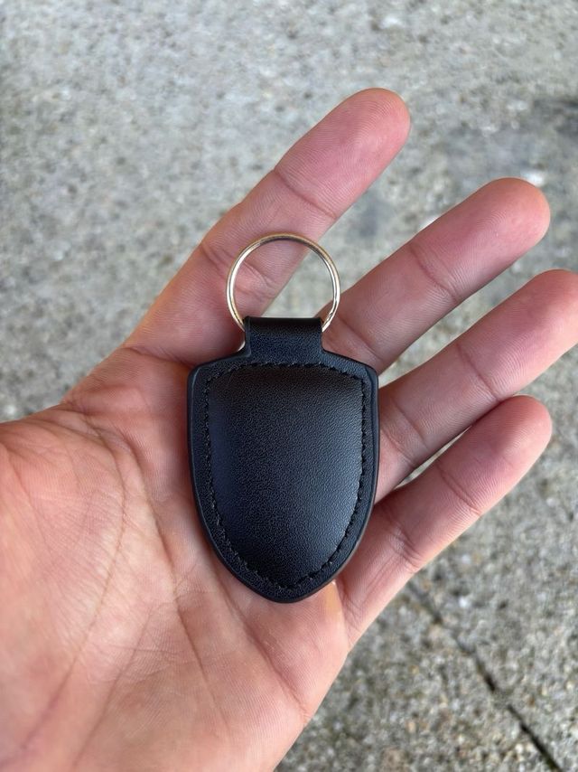 Llavero Porsche Cuero Negro