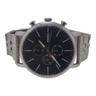 RELOJ FOSSIL CHORNOGRAPH BQ2328IE ESFERA NEGRA ACERO