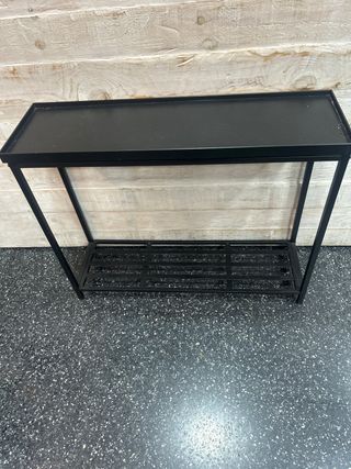 Estantería expositor metálica negra 2 niveles