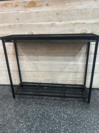Estantería expositor metálica negra 2 niveles