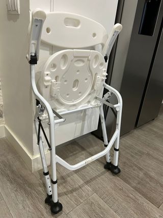 Silla ducha plegable con inodoro (WC). Como nueva