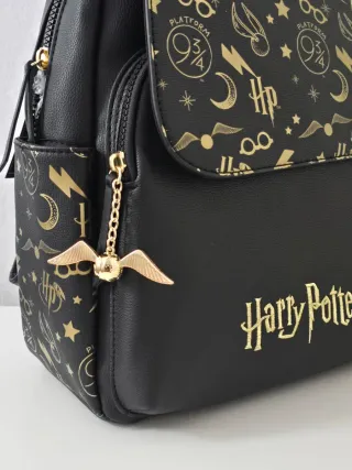 Mochila Harry Potter Negra y Dorada