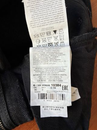 Pantalones vaqueros negros Mango T. 36