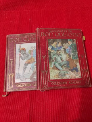 Dos tomos "Aventuras de Don Quijote" Araluce, 1936