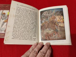 Dos tomos "Aventuras de Don Quijote" Araluce, 1936