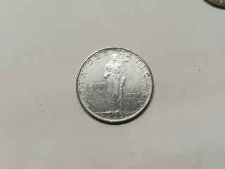 Bonita Moneda Vaticano 100 Liras 1958