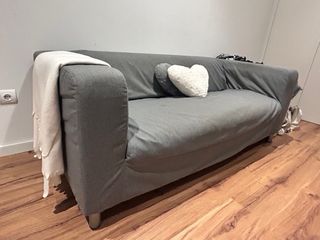 Sofá Ikea Kipplan gris tela