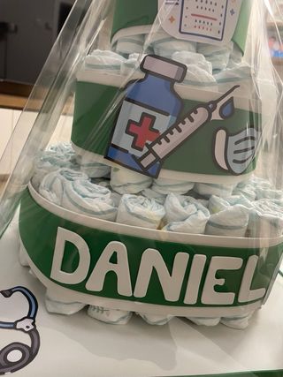 Tarta de pañales personalizada